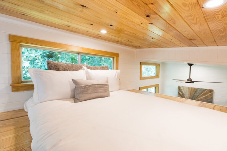 Buy a 32 foot mobile tiny house with main floor bedroom