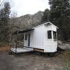 bright tiny house on wheels