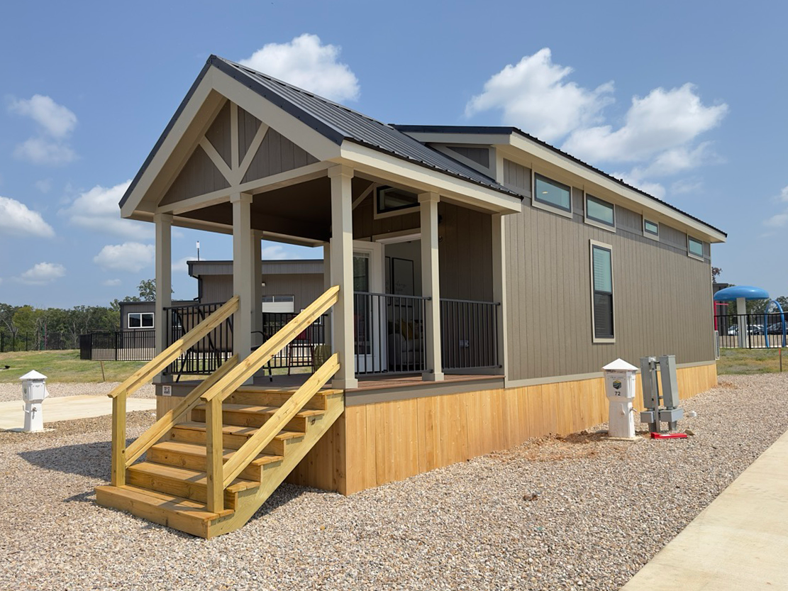 399 sq ft tiny home with porch